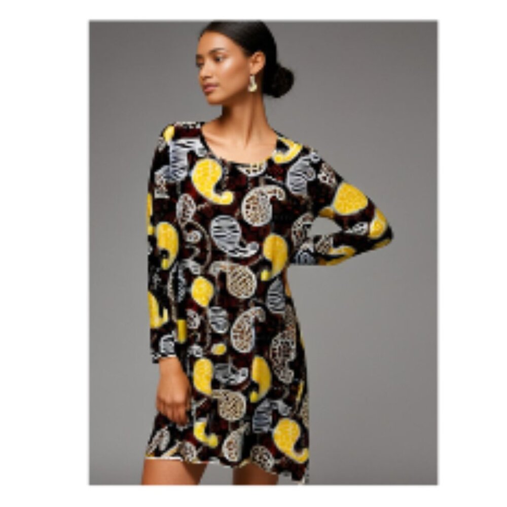 Emetla Dress Women Size 3X Rayon/Spandex Blend 2 Pockets Pull Over Animal Design